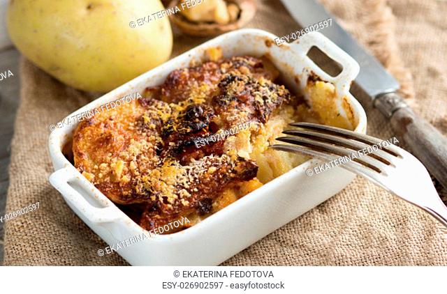 Codfish with potatoes cooked in the oven