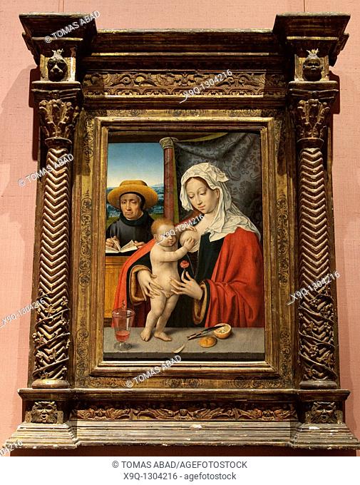 The Holy Family, by Workshop of Joos van Cleve Netherlandish, active by 1507, died 1540/41, Oil on oak panel 21 13/16 x 14 9/16 in  55 4 x 37 cm