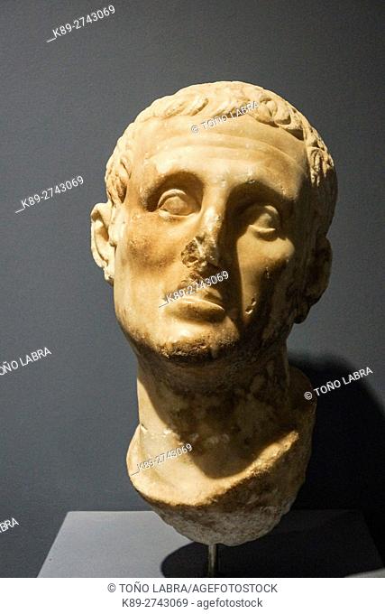 Male Head (1st Century AD). Ephes Museum. Classic Greek Collection. Asia Minor. Turkey