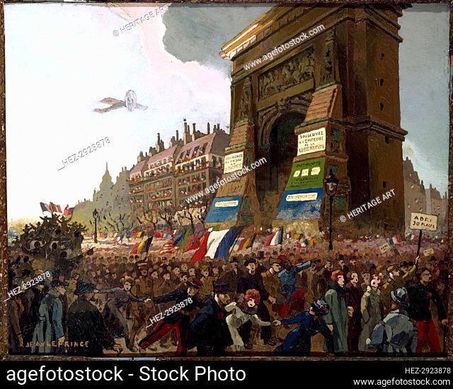 Boulevard and Porte de Saint-Denis, November 11, 1918. Creator: Jean Baptiste Le Prince