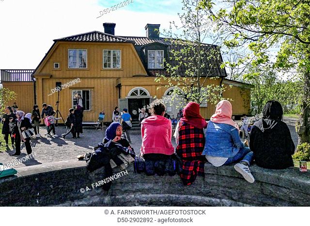 STOCKHOLM, SWEDEN High school group from the suburban immigrant suburb of Bredäng from Bredangsskolan visit Waldemarsudde