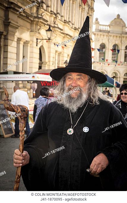 The Wizard helps to open Victorian festival, historic precinct, Oamaru, Otago