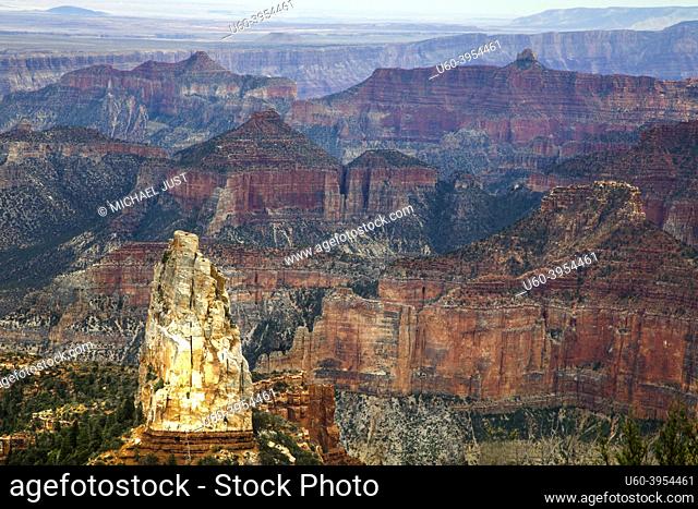 The varied hues of the Grand Canyon at Grand Canyon National Park, Arizona