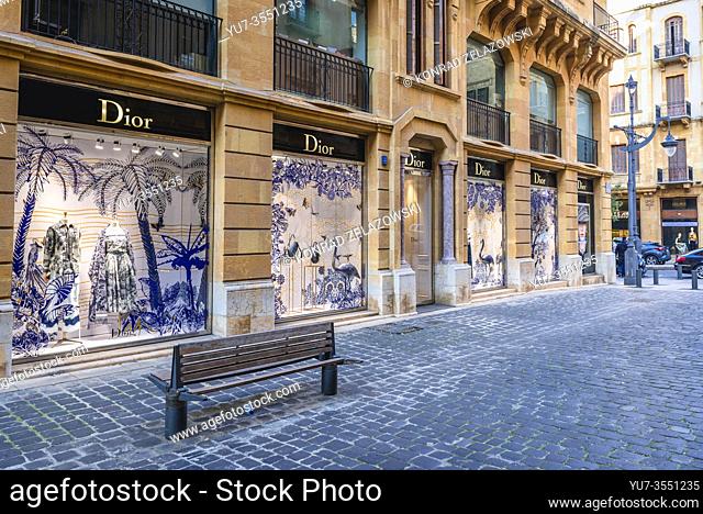 Dior shop in Beirut Souks shopping area in downtown of Beirut, Lebanon