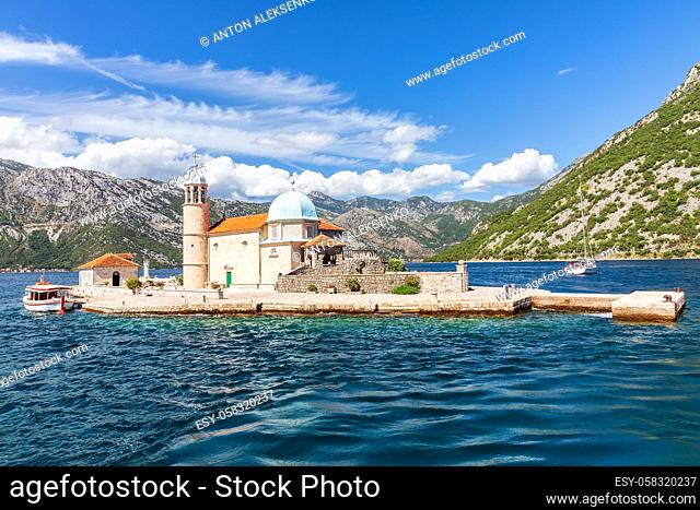 Church of Our Lady of the Rocks in the Bay of Kotor, Montenegro