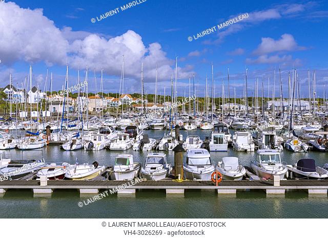 Marina at Port Bourgenay, Talmont-Saint-Hilaire, Sables-d'Olonne District, Vendée Department, Pays de la Loire Region, France, Europe
