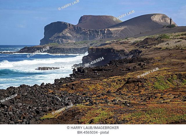 Volcanic landscape, Vulcão dos Capelinhos, Ponta dos Capelinhos, Capelo, Island of Faial, Azores, Portugal