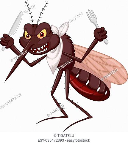 Angry mosquito cartoon Stock Photos and Images | agefotostock