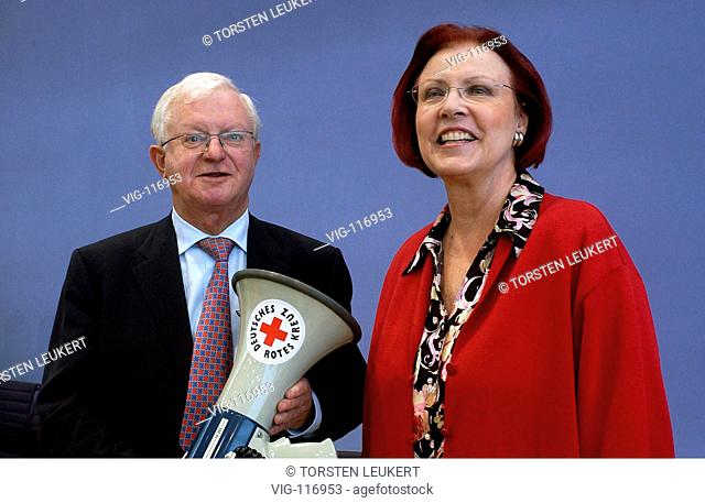 Dr. Rudolf SEITERS, president of the German Red Cross, and Heidemarie WIECZOREK-ZEUL (SPD ), Minister for economic cooperation and development