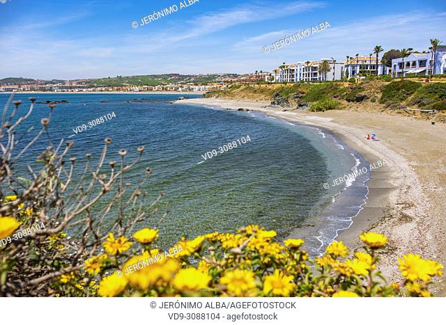 Beach. Playa Ancha, Casares. Malaga province Costa del Sol. Andalusia Southern Spain, Europe