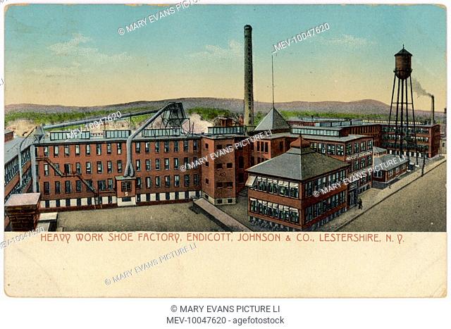 The Heavy Work Shoe Factory, Endicott, Johnson & Co., at Lestershire, New York