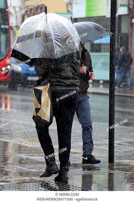 London faces a day of heavy rain Featuring: Atmosphere Where: London, United Kingdom When: 13 Oct 2016 Credit: WENN.com