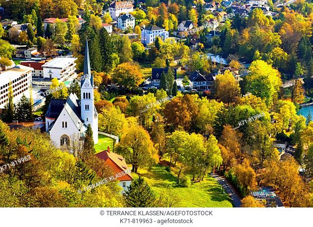 The St Martin's parish church in Bled, Slovenia