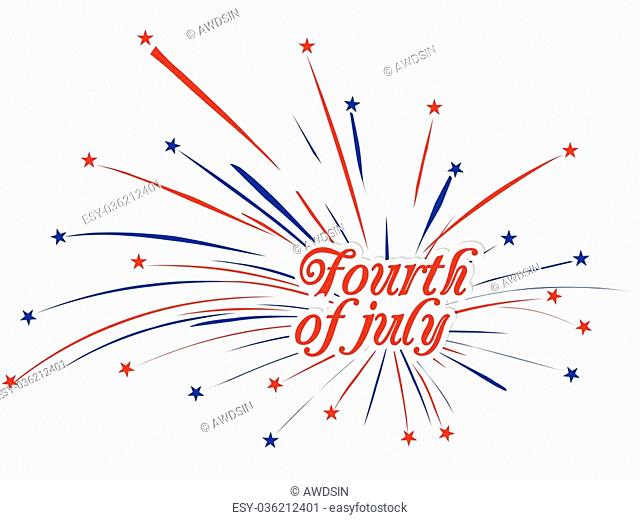 creative vector abstract for Fourth of July in a creative background