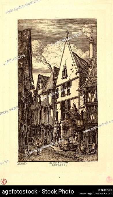Charles Meryon. Rue des toiles, Bourges - Charles Meryon French, 1821-1868. Etching on paper. 1841 - 1868. France