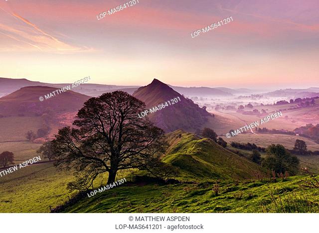 View from Chrome Hill in the Peak District at sunrise