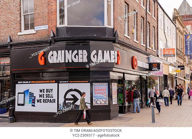 The Granger Games and Trade Nation shop store in Darlington , County Durham , England , Britain , Uk