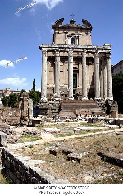 Temple of Antoninus and Faustina at the Forum Rome