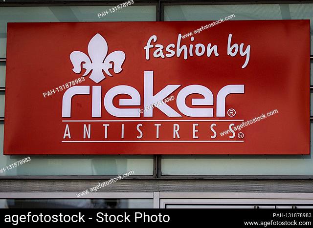 Osnabrueck, Germany 04/19/2020: Symbol pictures - 2020 Riecker, anti-stress, lettering, logo, feature / symbol / symbol photo / characteristic / detail / |...