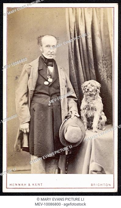 SIR RODERICK IMPEY MURCHISON Scottish geologist, with his dog