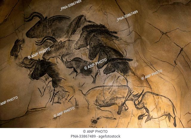 Horse (Equus spp) - Chauvet Cave, Vallon-Pont-d'Arc, Ardeche, Rh??ne-Alpes, France, Europe