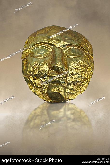 1st -2nd century AD gold death mask from the Roman levant. Jerusalem, Israel. British Museum no 139535