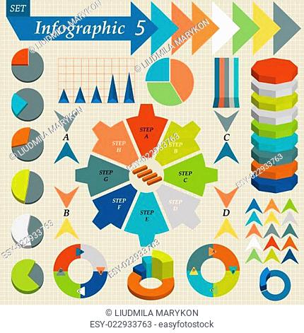 Infographics Elements Set For Business - vector