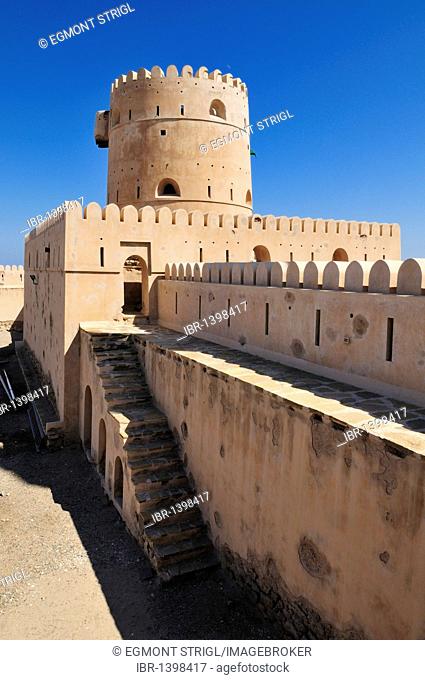 Historic adobe fortification Ras al Hadd Fort or Castle, Sharqiya Region, Sultanate of Oman, Arabia, Middle East