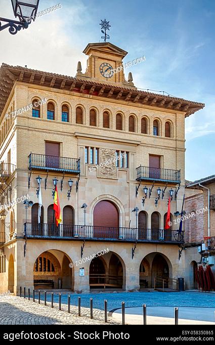 City Council building in Olite city center, Spain