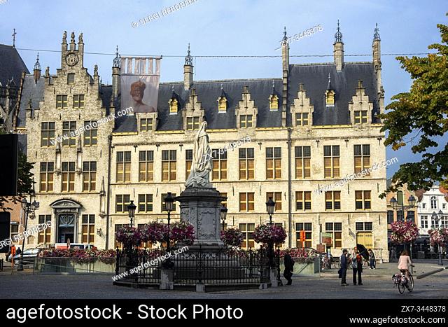 Statue of Margaret of Austria in the Grote Markt (Main Square), Mechelen, Belgium