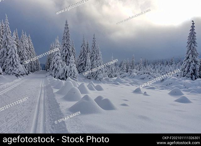 The winter scenery at Jizera Highway, Izera Mountains, Czech Republic, January 11, 2021. (CTK Photo/Marek Spilka)