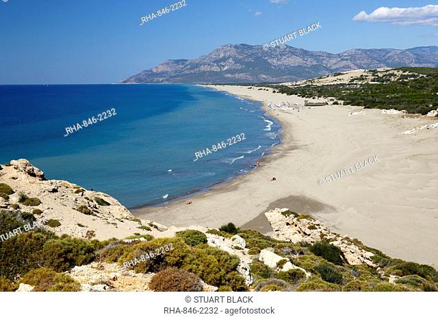 Patara beach, near Kalkan, Lycia, Antalya Province, Mediterranean Coast, Southwest Turkey, Anatolia, Turkey, Asia Minor, Eurasia