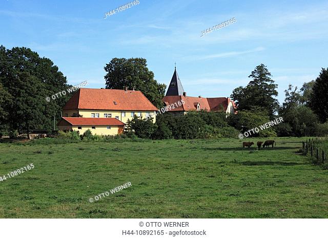 Benedictine's cloister, cloister, painting garden, Bramsche Epe-painting garden, Osnabruck land, country, nature reserve, Teutob