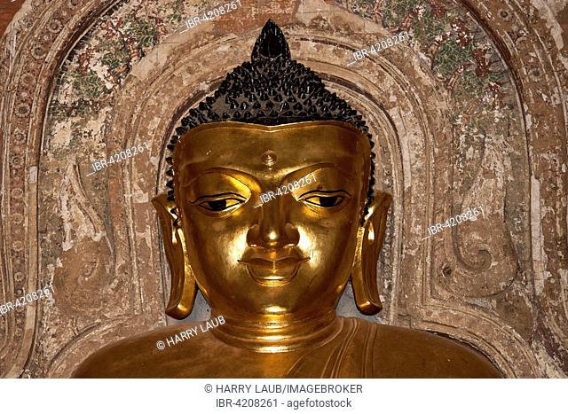 Gilded Buddha head, Ananda Temple, Bagan, Mandalay Division, Myanmar