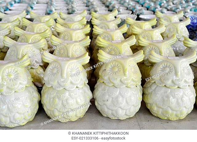 Variety of Owl Ceramic Pots