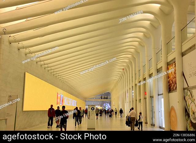 Inside the Oculus of the Westfield World Trade Center Transportation Hub in New York
