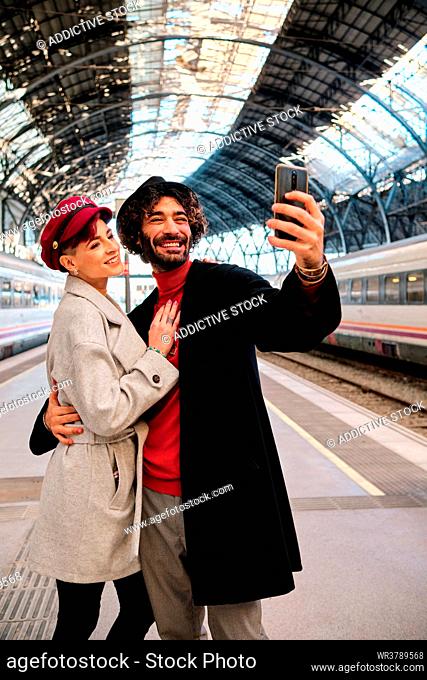 couple, journey, selfie