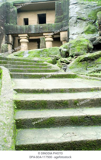 Kanheri  caves built in 1st Century B.C. to 9th Century A.D. ; Borivali ; Bombay Mumbai ; Maharashtra ; India