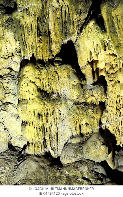 Stalactite formation, Hang Sung Sot Grotto, Surprise Cave, Bo Hon Island, Halong Bay, Vinh Ha Long, North Vietnam, Vietnam, Southeast Asia, Asia