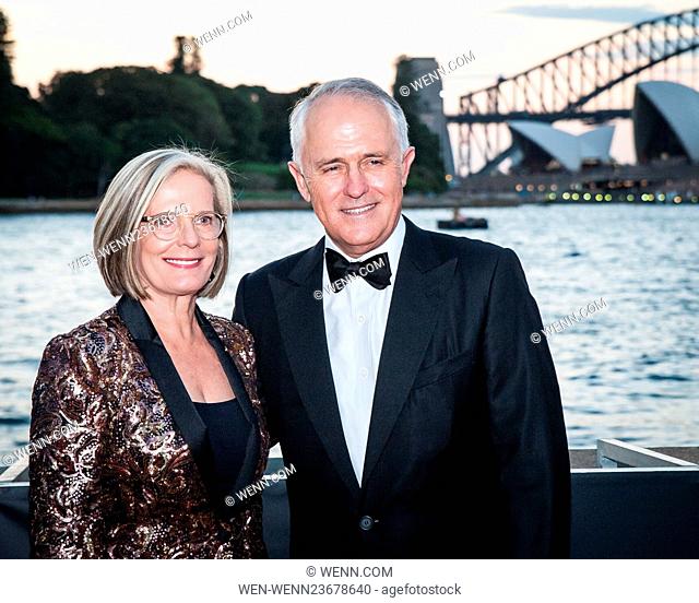 opening night of Handa Opera's Turandot sydney australia on March 24, 2016 in Sydney, Australia.Photos by Rhiannon Hopley Featuring: Lucy Turnbull and Malcolm...