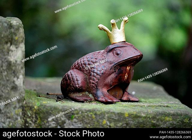 Frog sculpture, Germany, city of Osterode, 17. December 2019. Photo: Frank May | usage worldwide. - Bad Sooden - Allendorf/Hessen/Germany