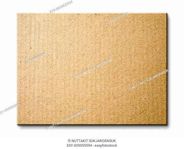 Brown paper card board isolated