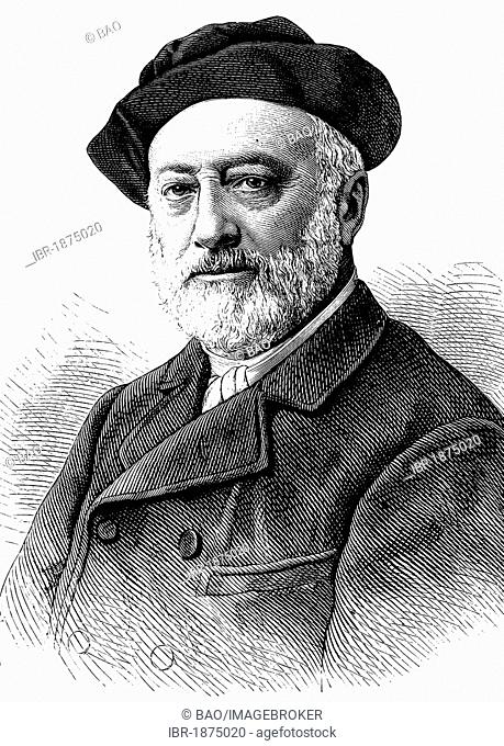 Louis Gallet, 1835-1898, French writer, historical illustration, about 1886