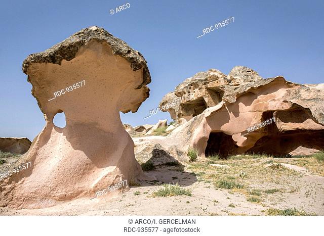 Mushroom rock in Cappadocia, Nevsehir, Turkey