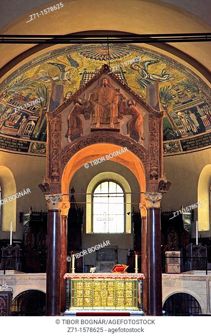 Italy, Lombardy, Milan, Sant Ambrogio Basilica, interior, high altar