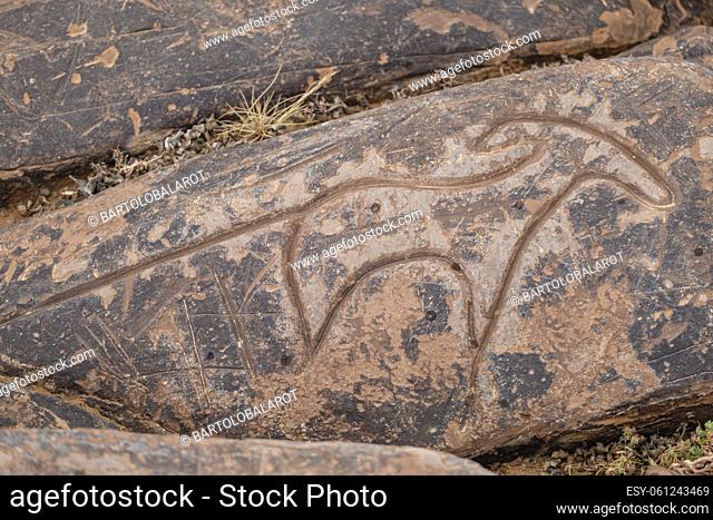petroglyph, Aït Ouazik rock site, late Neolithic, Morocco, Africa