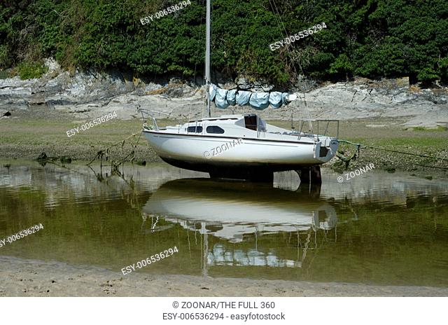 Small Yacht Above Tide