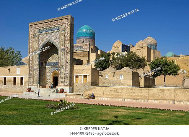 Asia, Uzbekistan, Central Asia, silk road, outside, day, building, construction, architecture, mausoleum, grave, tomb, monument, historical, place of interest