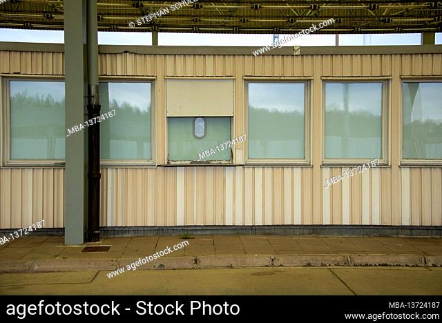 Germany, Saxony-Anhalt, Marienborn, old barracks of the former Marienborn border control post, largest and most important control post on the German-German...