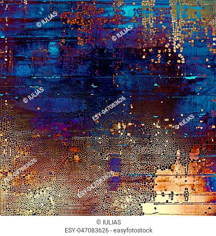 Highly detailed grunge background or scratched vintage texture. With different color patterns: yellow (beige); brown; blue; red (orange); purple (violet); black